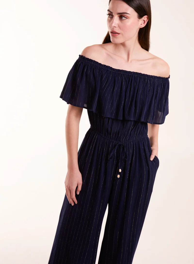 بلو فانيلا Bardot Jumpsuit